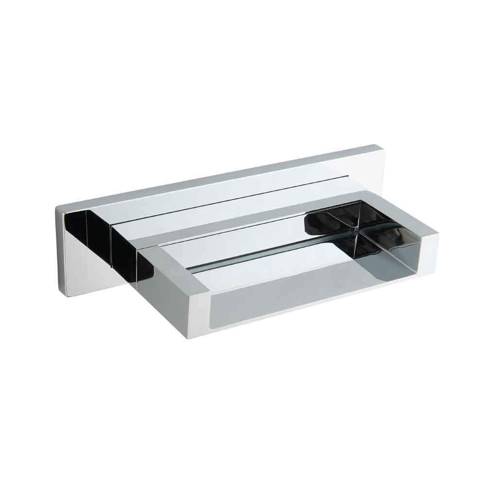 Akron Chrome Wall Mounted Waterfall Bath Spout