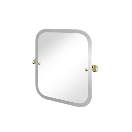 Rectangular Swivel Mirror with Curved Corners