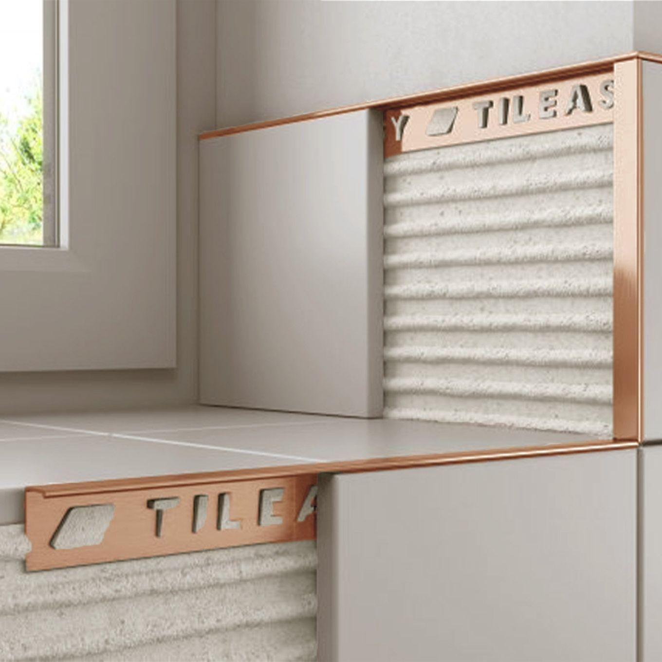 Tileasy Square 10mm Copper Tile Trim