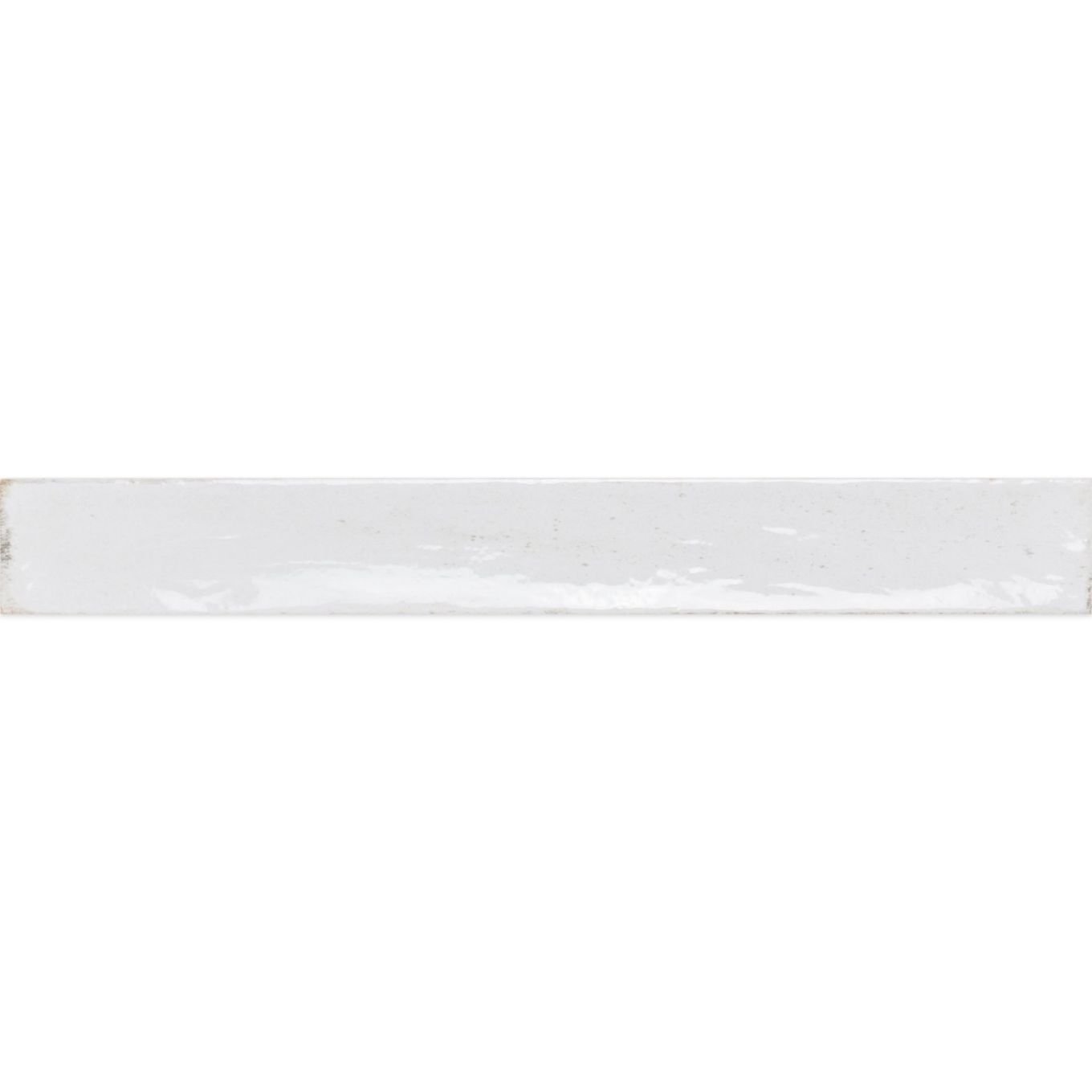 Capri White Gloss Ceramic Brick Tile 400x50mm