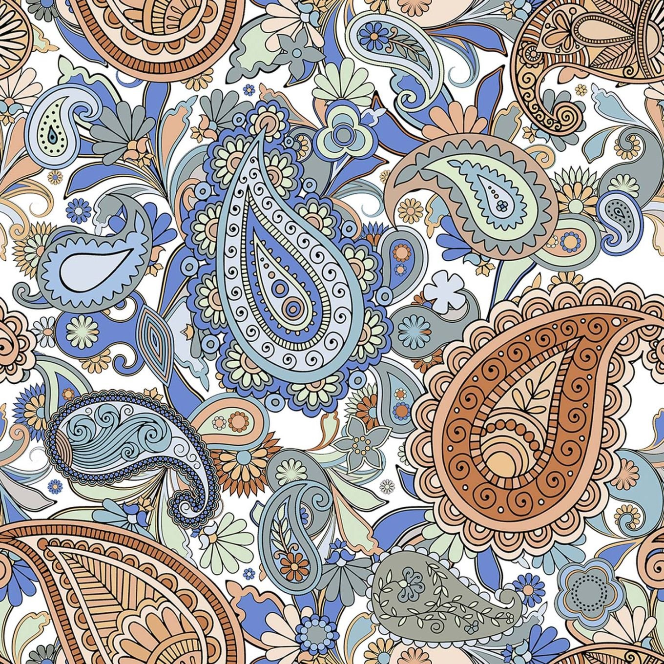Clyde Paisley Nur Matt Porcelain Tile 250x250mm
