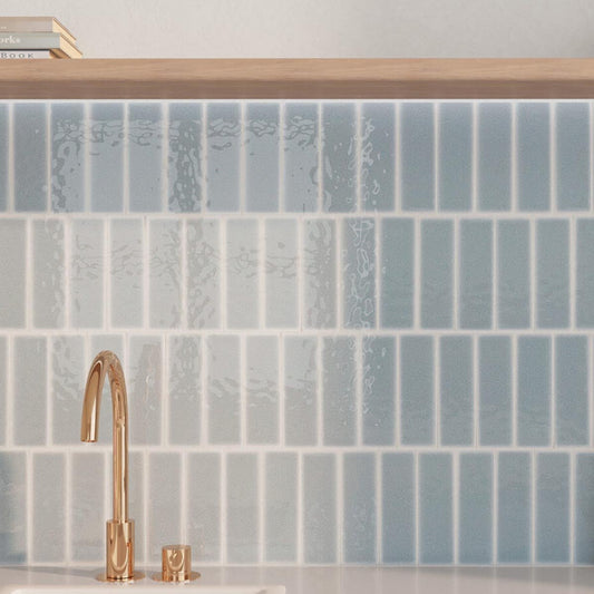 Santa Cruz Base Azul Gloss Brick Tile 200x65mm