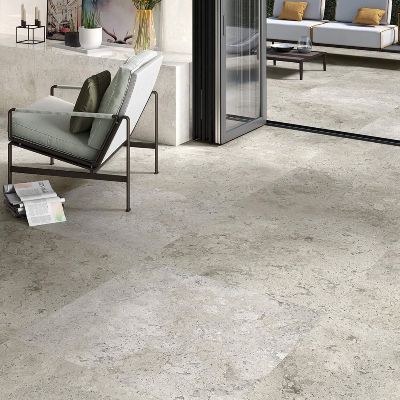 Gettysburg Grey Matt Porcelain Tile 1000x1000mm