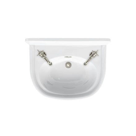 Arcade 500mm Cloakroom Basin with Nickel Overflow