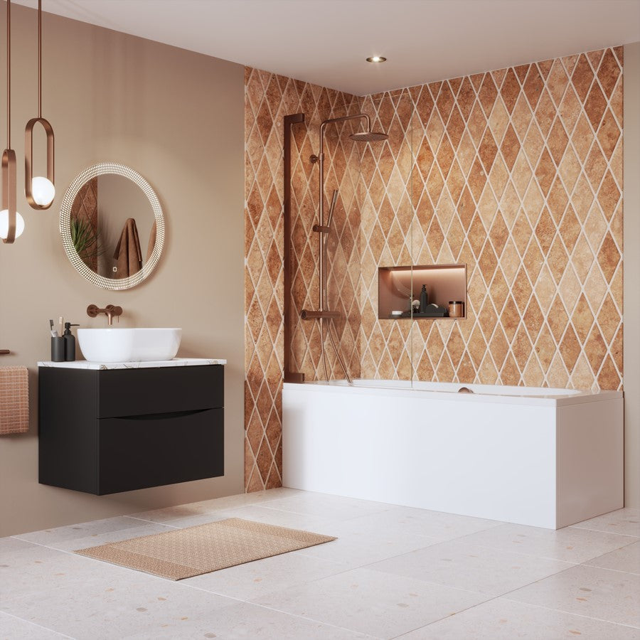 Asura 8mm Hinged Bath Screen