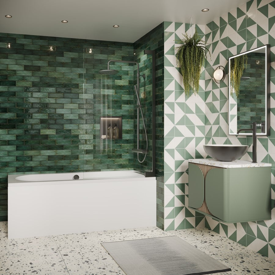 Asura 8mm Hinged Bath Screen