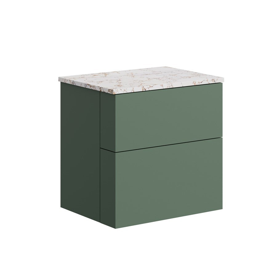 Avenue 600 Two drawer Vanity with Gold Vein Worktop
