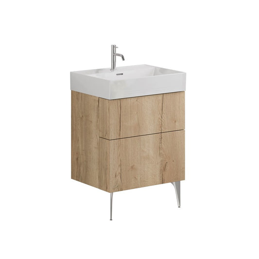 Avenue 600mm Two Drawer Vanity with Ceramic Basin