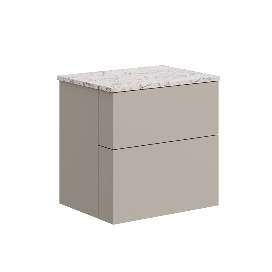 Avenue 600 Two drawer Vanity with Gold Vein Worktop