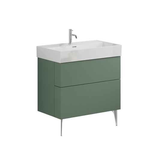 Avenue 800mm Two Drawer Vanity with Ceramic Basin
