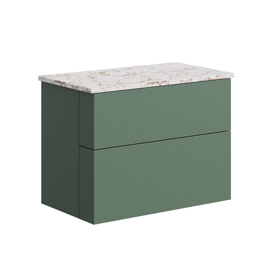 Avenue 800 Two Drawer Vanity with Gold Vein Worktop