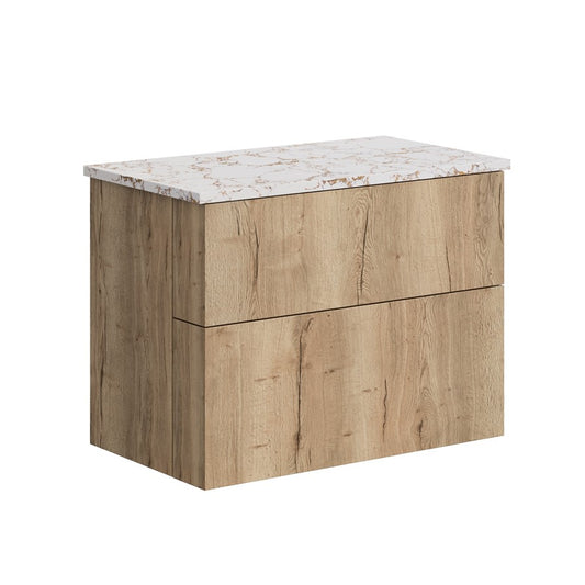 Avenue 800 Two Drawer Vanity with Gold Vein Worktop