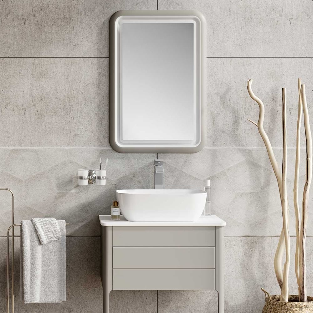 Stonehouse French Grey Illuminated LED Mirror 550mm