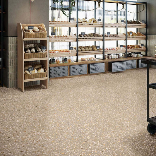 Soprano Cafe Matt Terrazzo Porcelain Tile 1000x1000mm