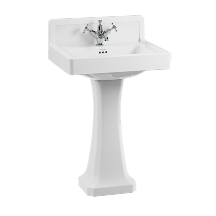 Contemporary Basin 61cm Upstand with Pedestal