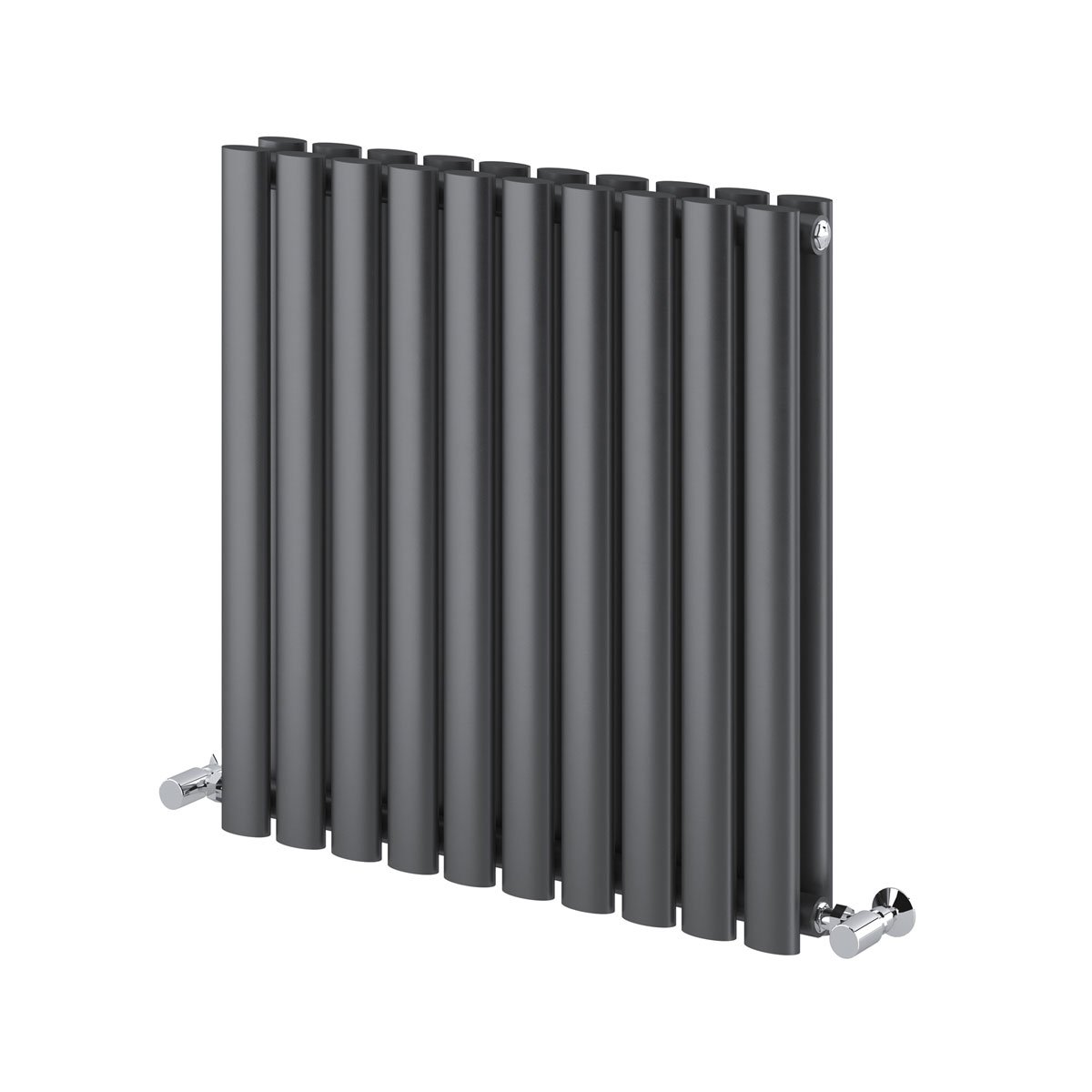 Islington Grey Double Horizontal Radiator 600x590mm