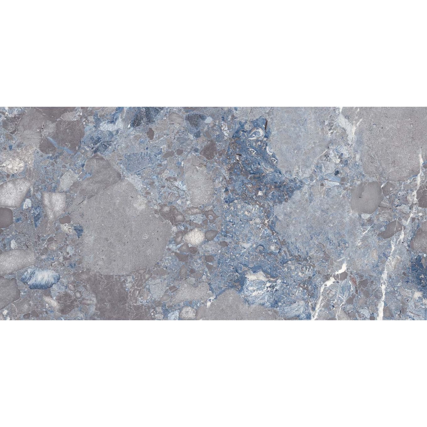 Stevenage Blue Gloss Porcelain Tile 600x1200mm