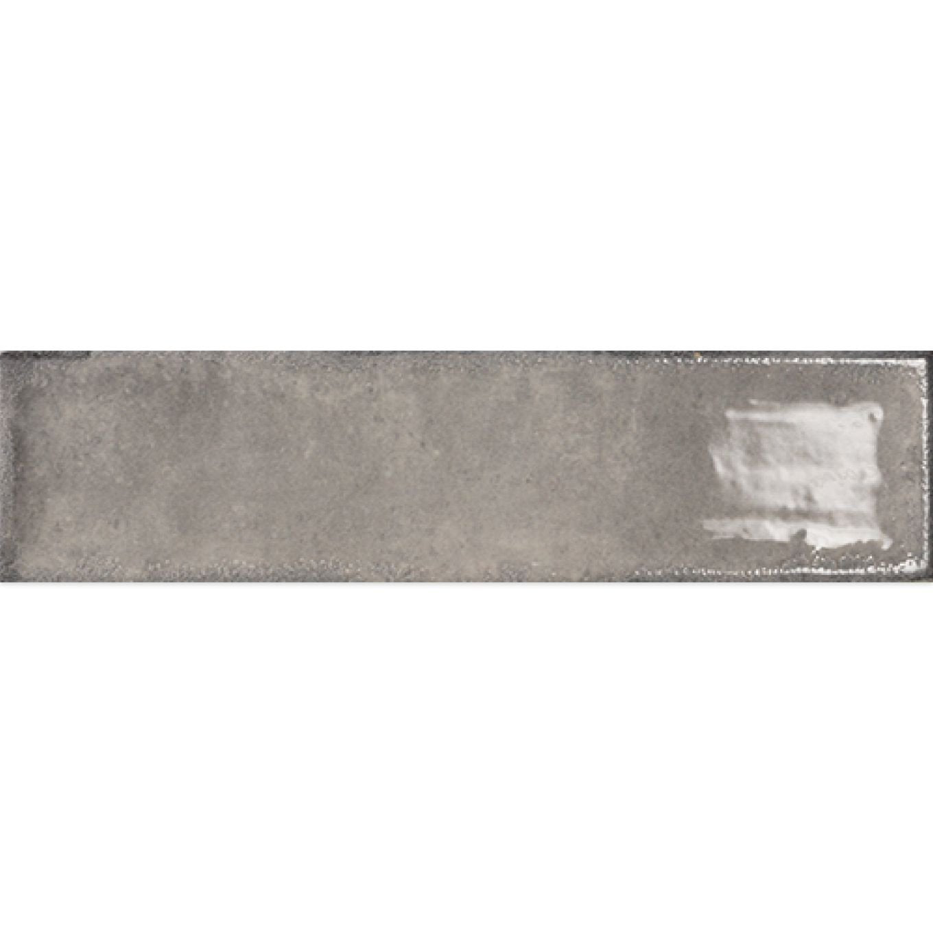 Inca Grey Glossy Ceramic Brick Tile 75x300mm
