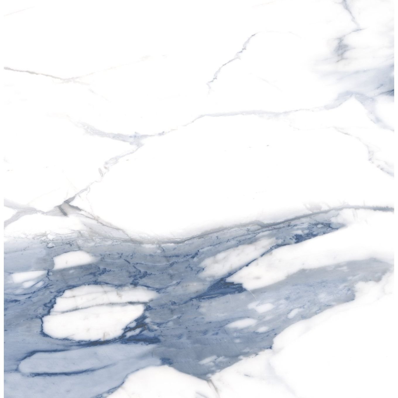 Stockholm Blue Gloss Porcelain Tile 600x600mm