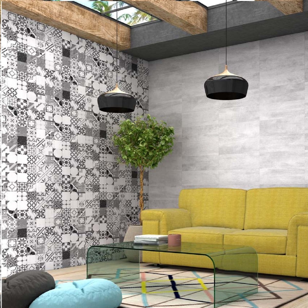 Keywood Gris Decor Ceramic Tile 200x500mm