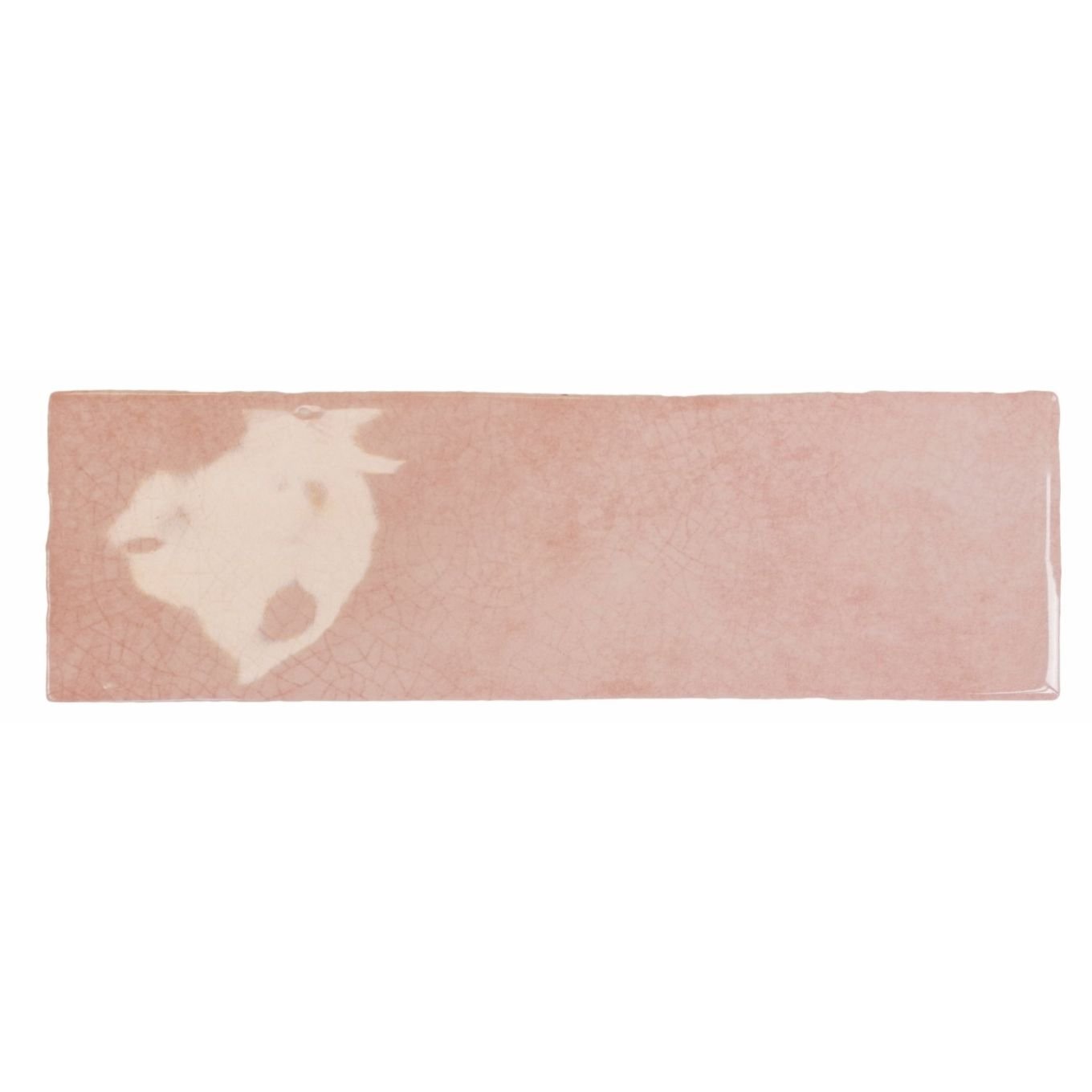 Borneo Pink Crackle Gloss Brick Tile 65x200mm
