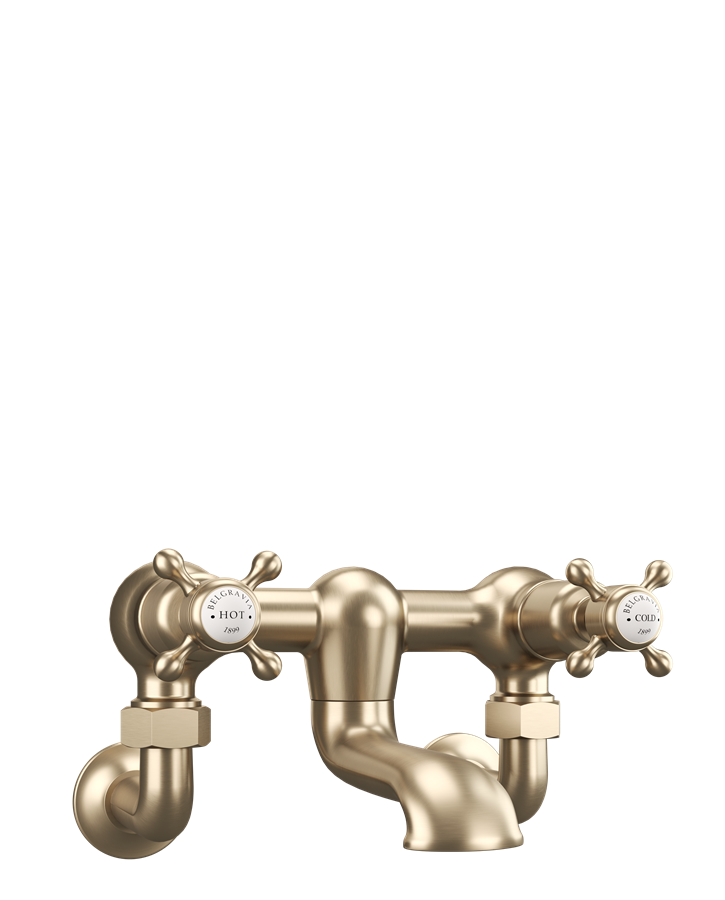 Belgravia Crosshead Bath Filler with Wall Unions
