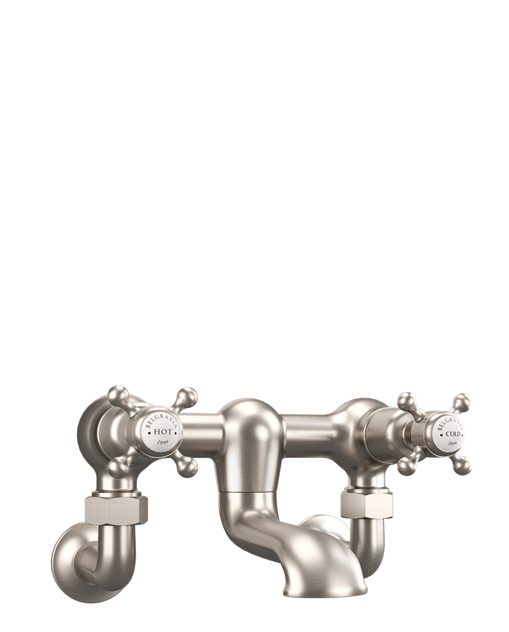 Belgravia Crosshead Bath Shower Mixer with Kit & Wall Unions