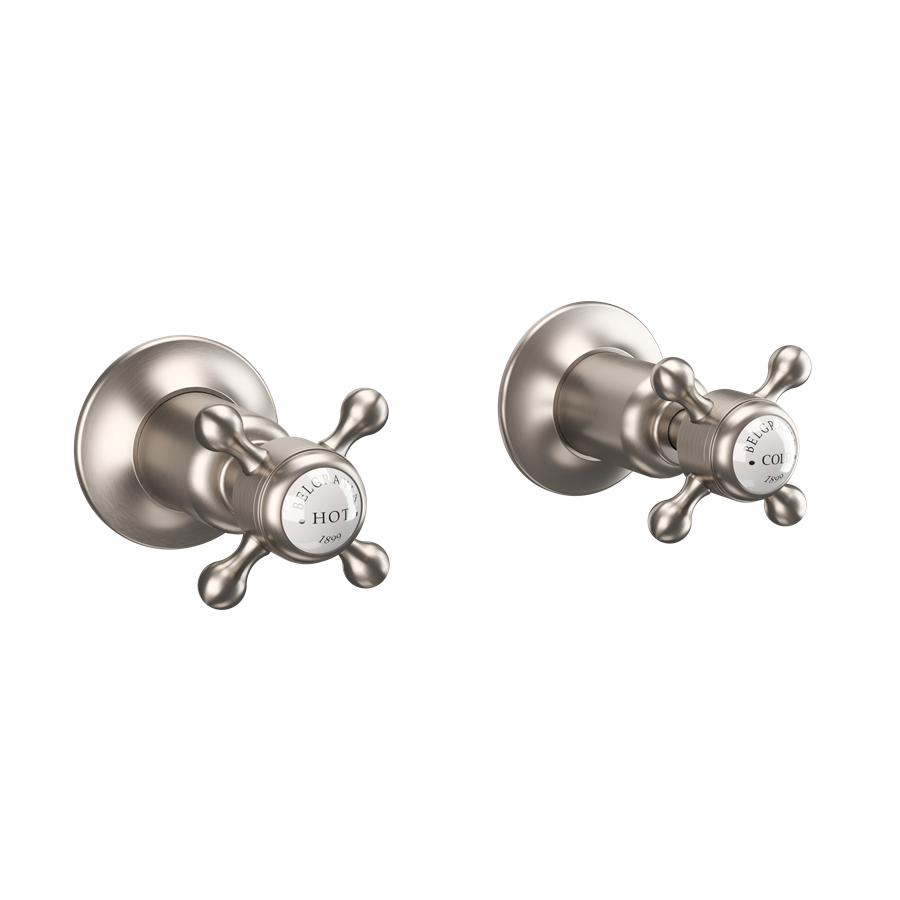 Belgravia Crosshead Bath Spout & Wall Stop Taps