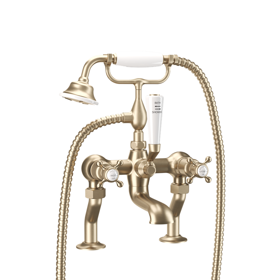 Belgravia Crosshead Bath Shower Mixer with Kit & Legs