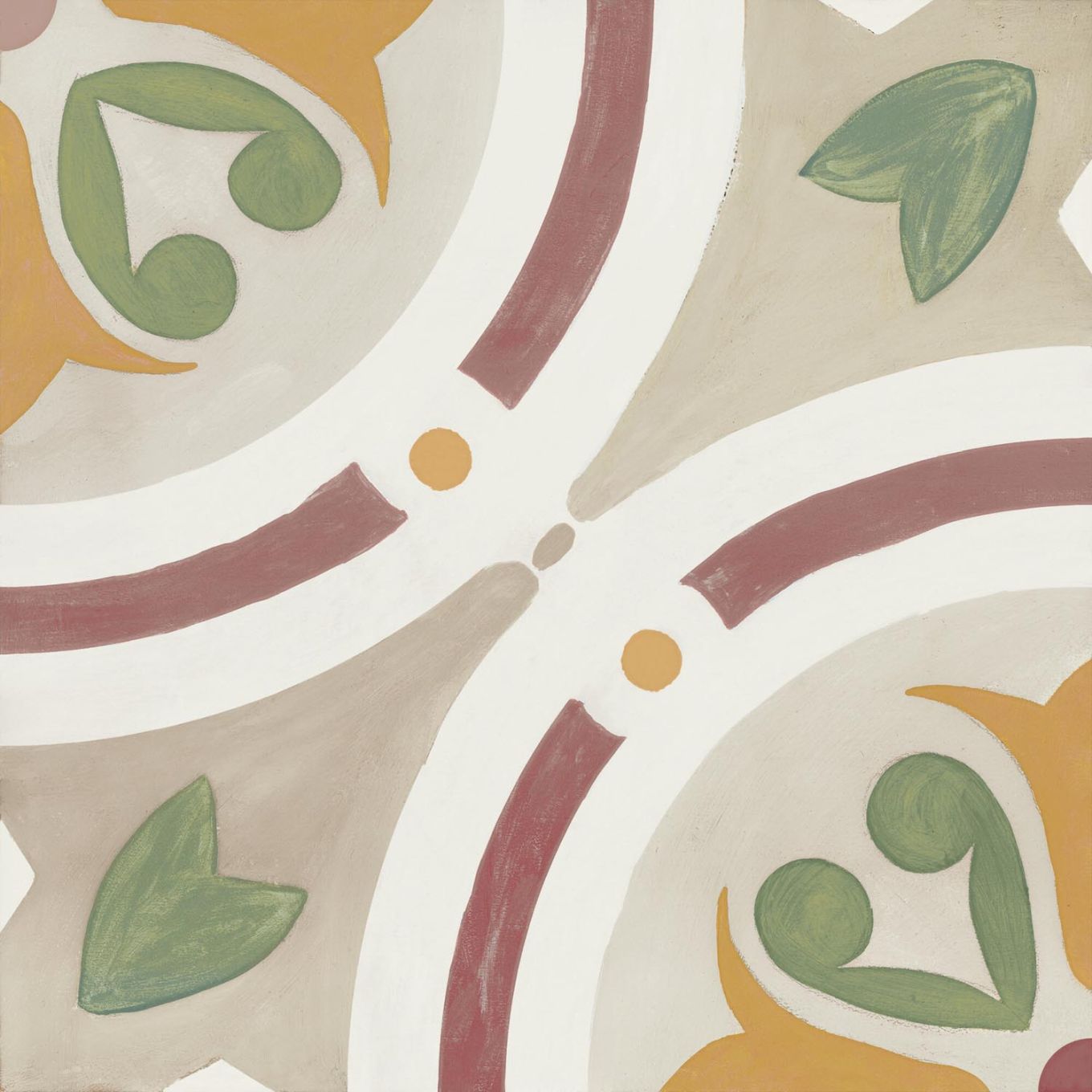 Acropolis Taupe Matt Porcelain Patterned Tile 223x223mm