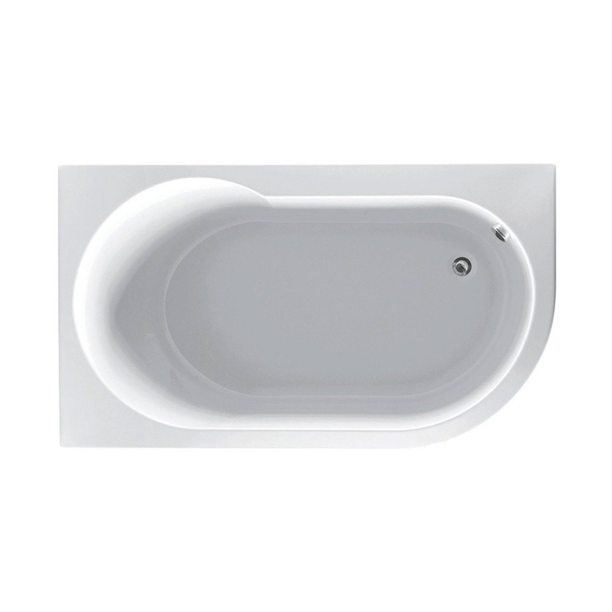 Donello Compact Left Hand Reinforced Acrylic Shower Bath 1550x900mm