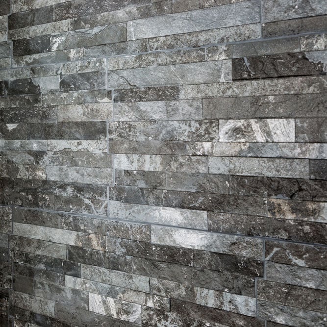 Prom Dark Brick Split Faced Porcelain Tile 300x600mm
