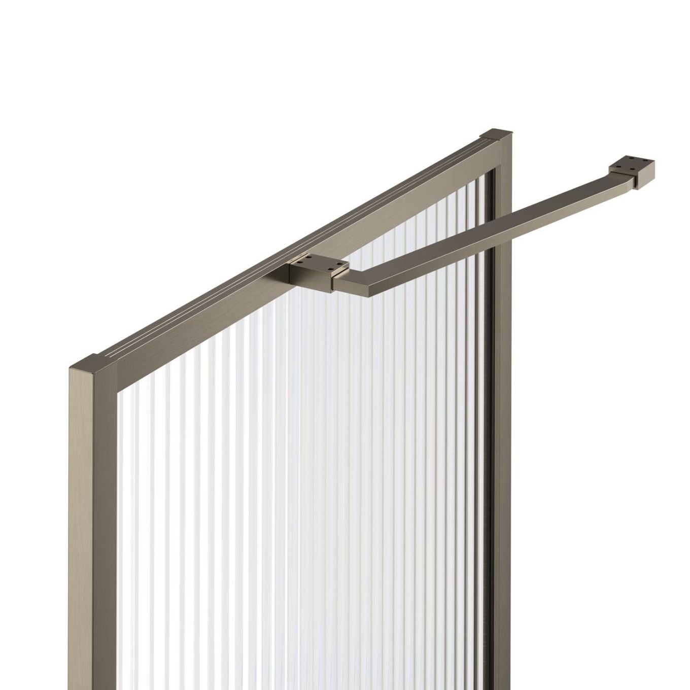 Amien Brushed Nickel Shower Screen Angled Support Bar 480mm