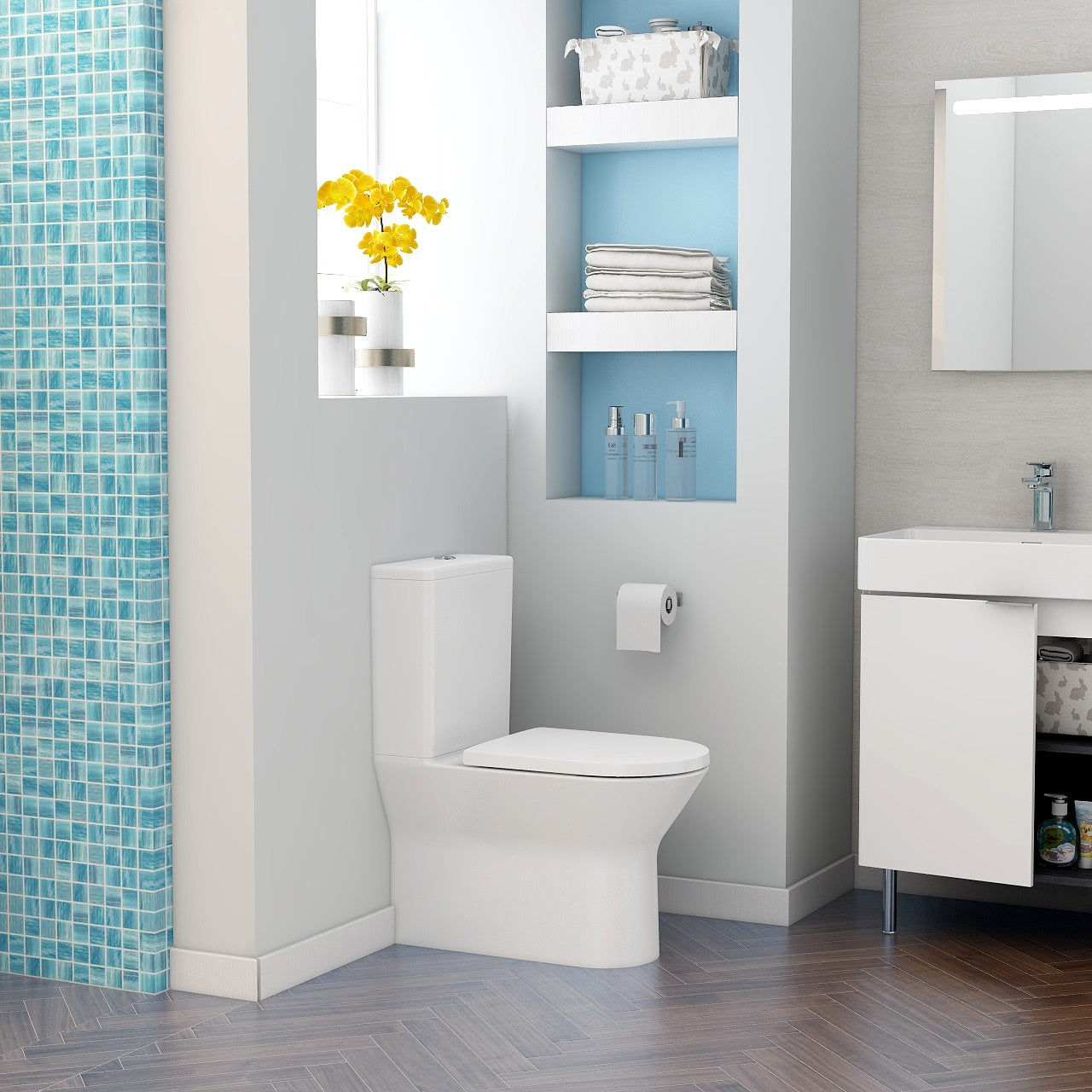 Blade Rimless Closed Back Close Coupled Pan & Cistern (pan height 410mm)