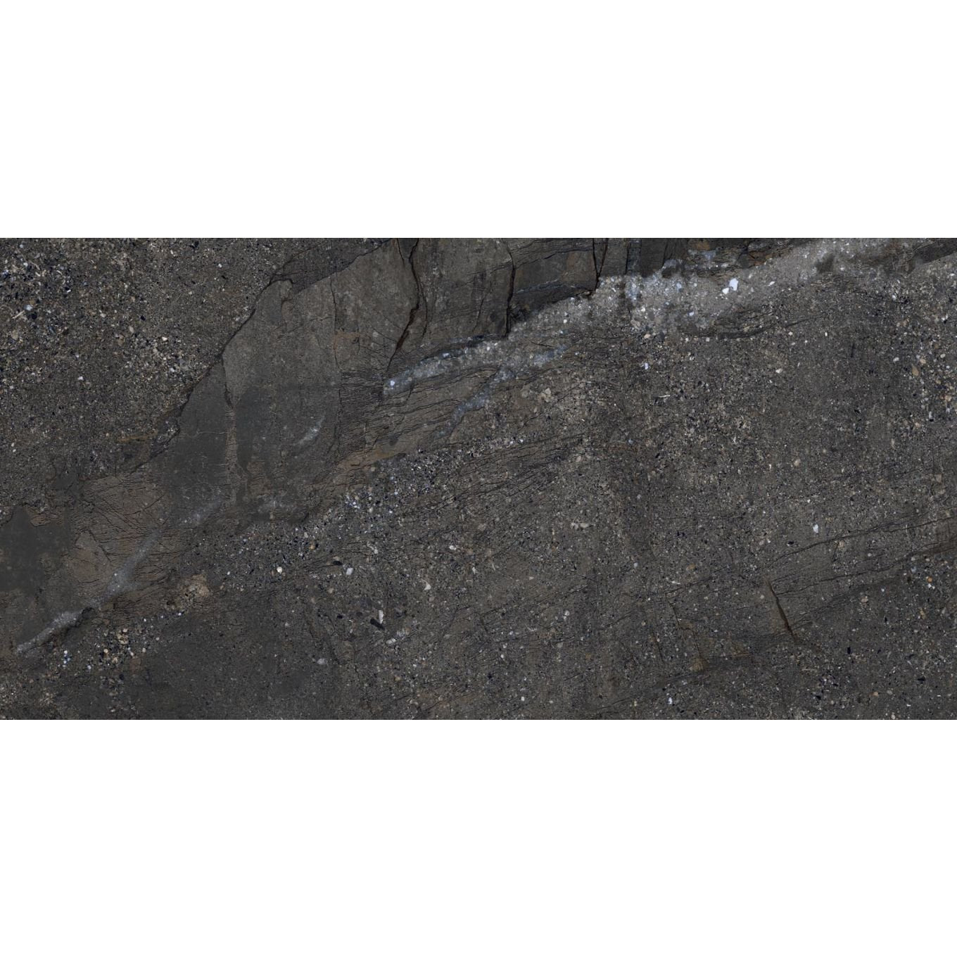 Zoltan Graphite Stone Effect Matt Porcelain Tile 600x1200mm