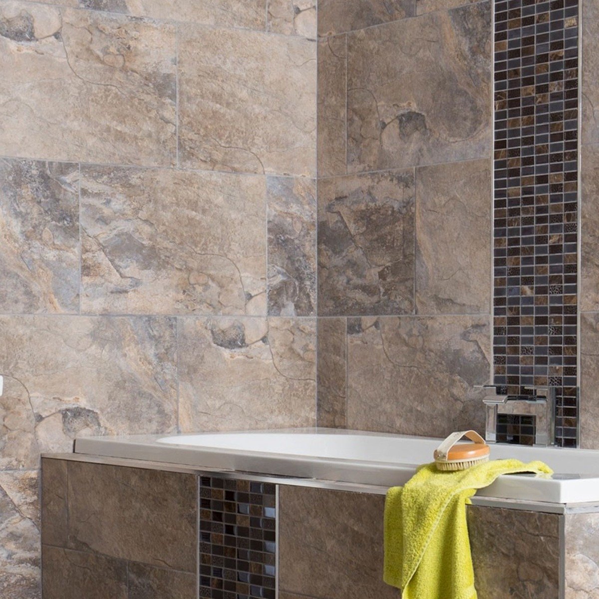 Arans Grey Random Print Porcelain Floor Tile 400mmx600mm