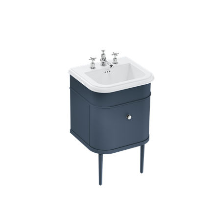 Chalfont 550mm Single Drawer Unit with Ceramic Basin - Blue