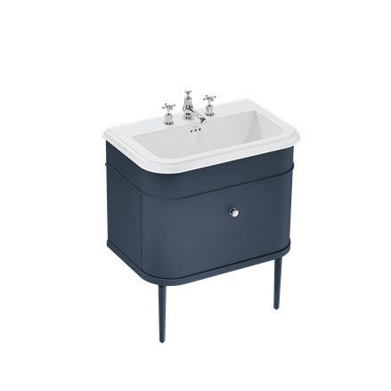 Chalfont 750mm Single Drawer Unit with Ceramic Basin - Blue