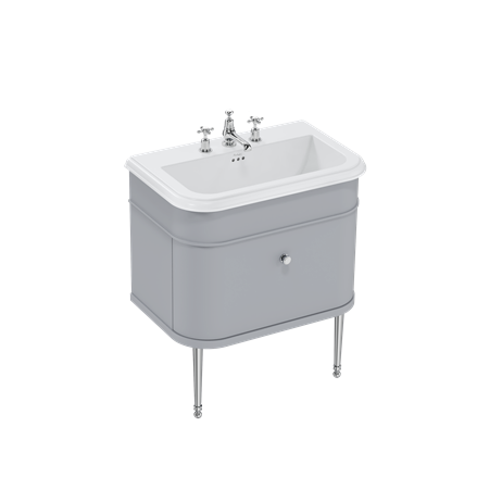 Chalfont 750mm Single Drawer Unit with Ceramic Basin - Classic Grey