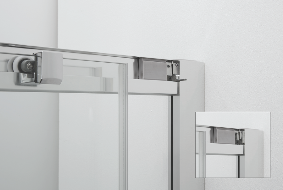 Clear 6 Quadrant Double Doors