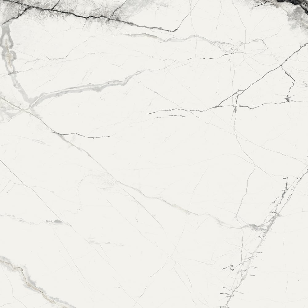 Glacier White Marble Gloss Porcelain Tile 900x900mm