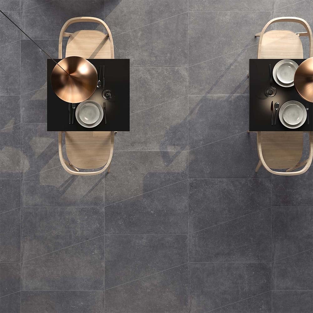 Rock Graphite Matt Porcelain Tile 600x600mm