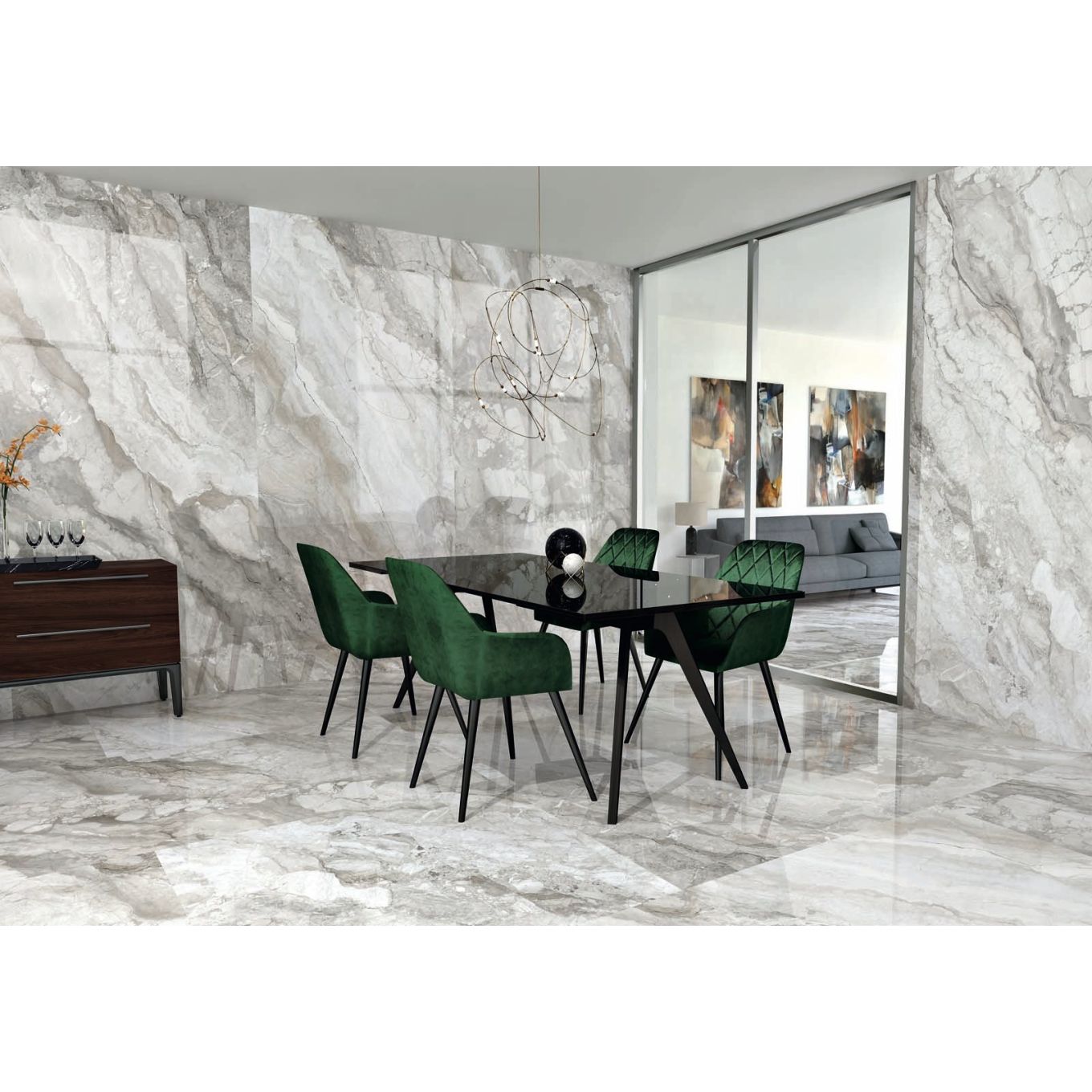 Ratio Cenere Polished Porcelain Tile 600x1200mm
