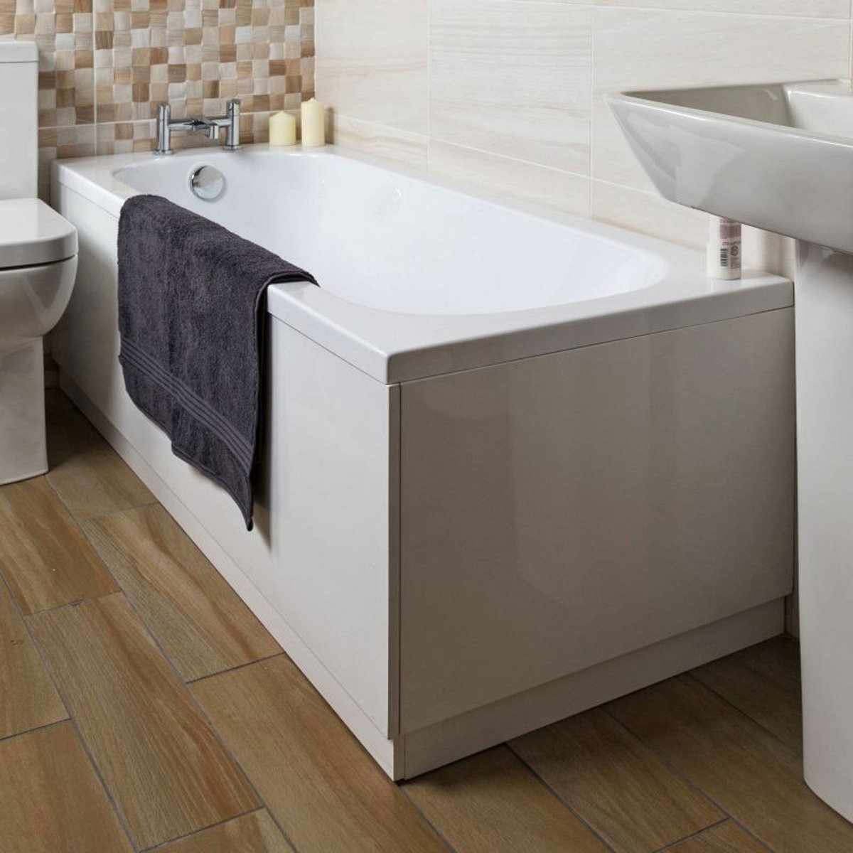 Leigh Single Ended Reinforced Acrylic Bath 1580x685mm