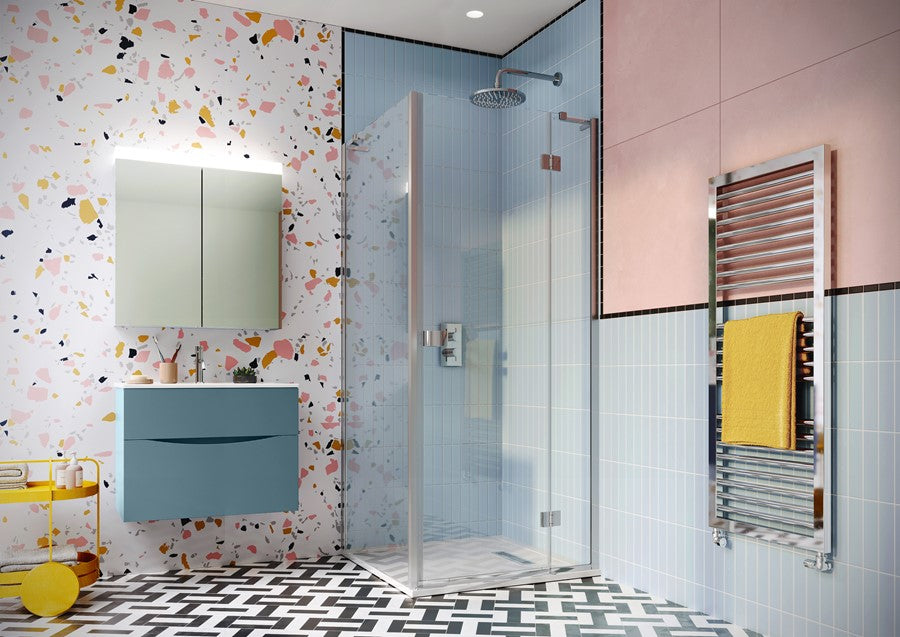 Design 8 Hinged Door with Inline Panel & Side Panel