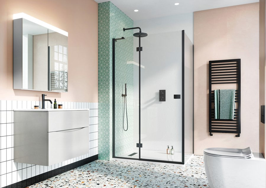 Design 8 Hinged Door with Inline Panel & Side Panel