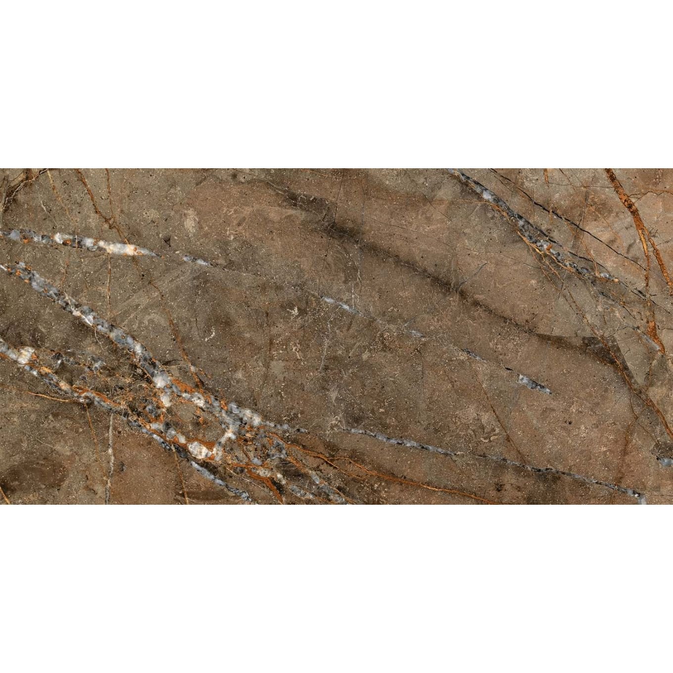 Stockton Brown Gloss Porcelain Tile 1200x600mm