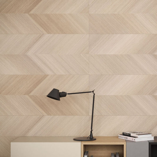 Eddie Crema Chevron Wood Effect Tile 1200x400mm