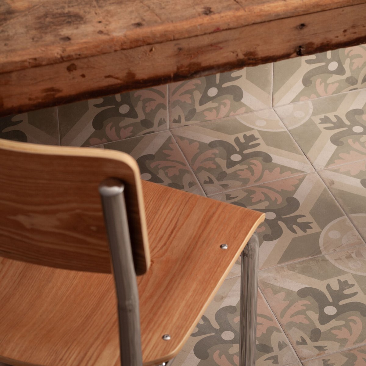 Rome Sage Matt Porcelain Patterned Tile 223x223mm