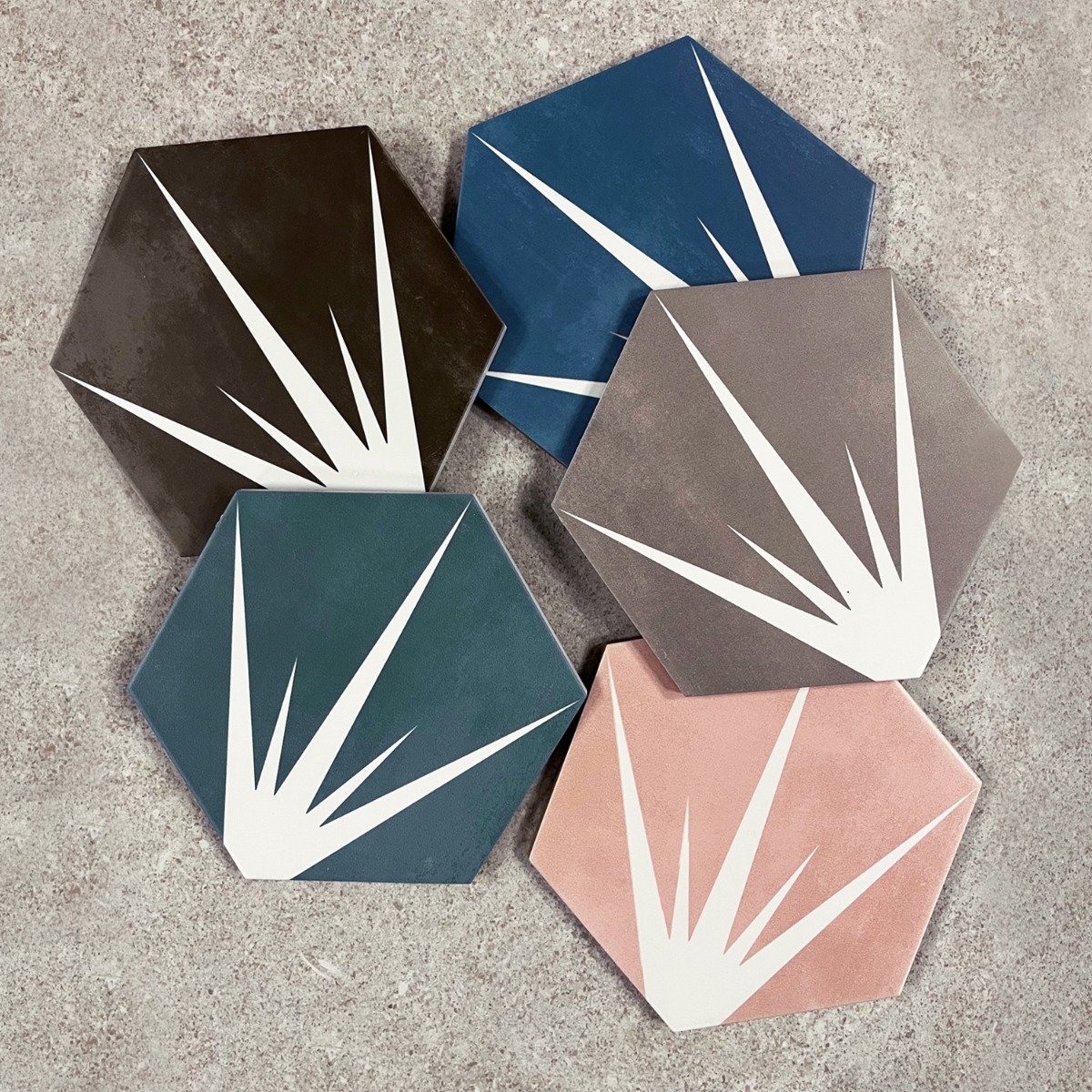 Lotus Hex Matt Pink Hexagon Porcelain Tile 198x228mm